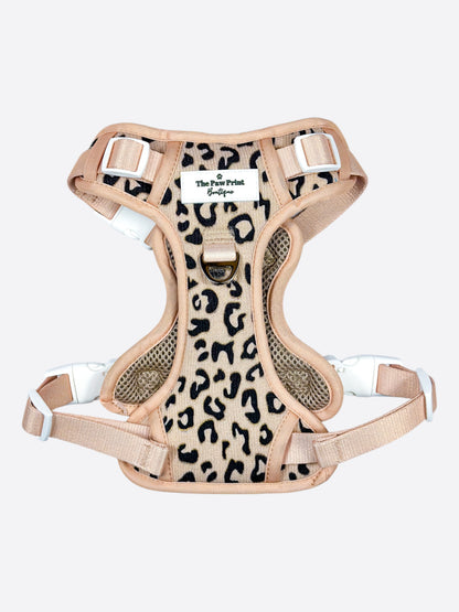 The Luxe Leopard (Beige) Adventure Paws Harness