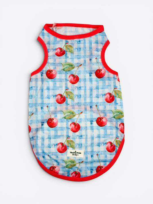 Cherry Gingham Cooling Vest