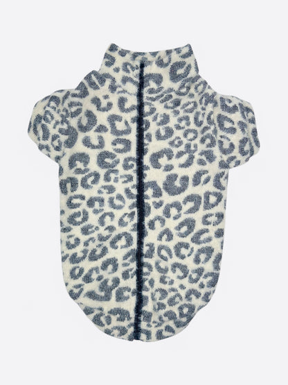 The Grey & Glittery Leopard Print Teddy Fleece