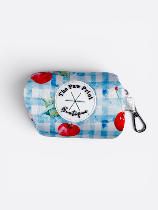 Cherry Gingham Poo Bag Holder