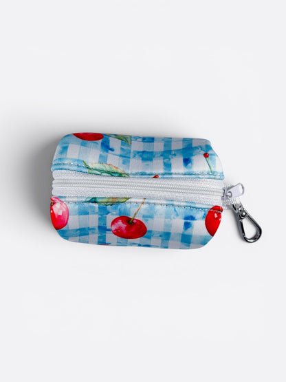 Cherry Gingham Poo Bag Holder