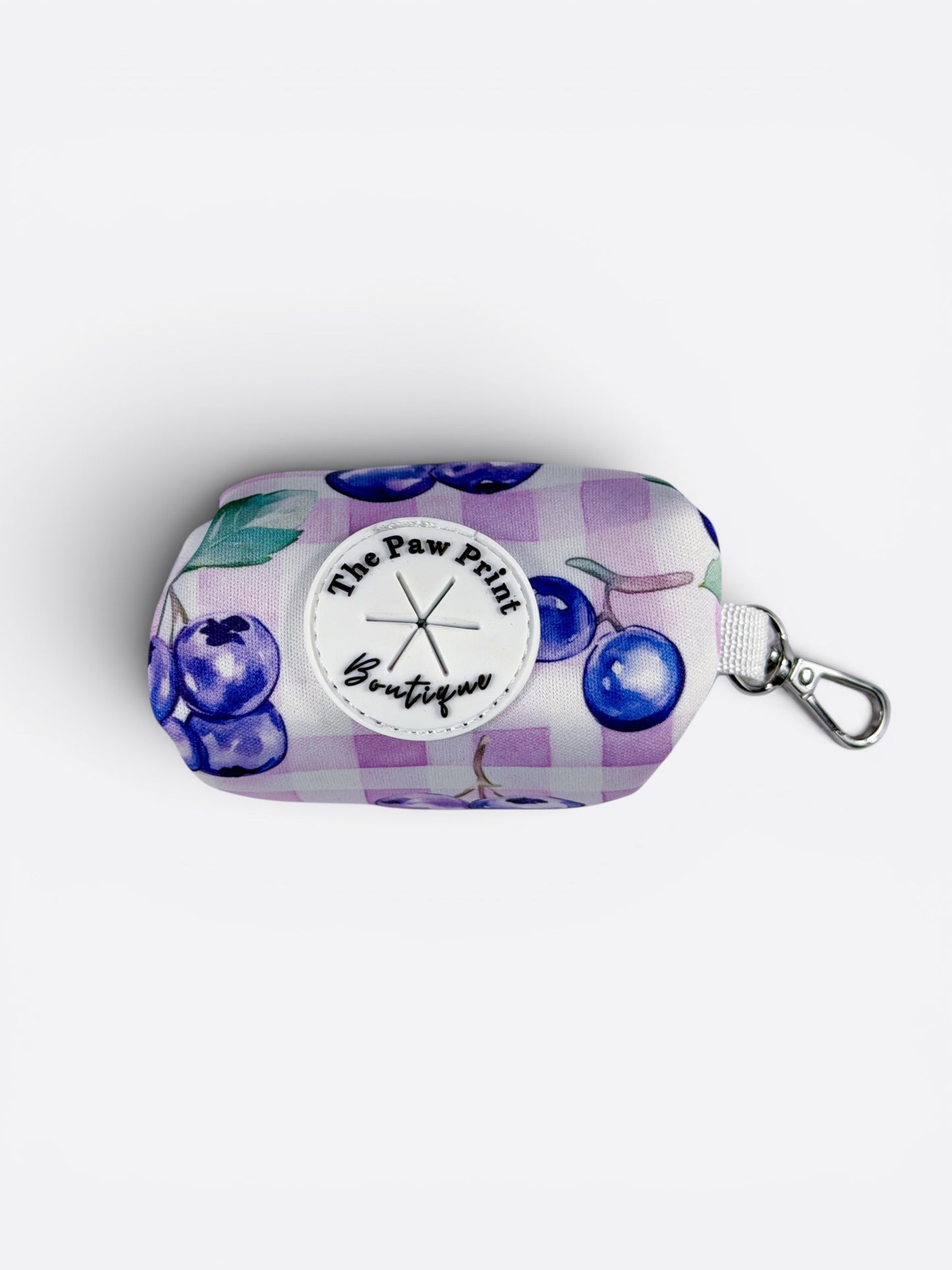 Blueberry Gingham Poo Bag Holder