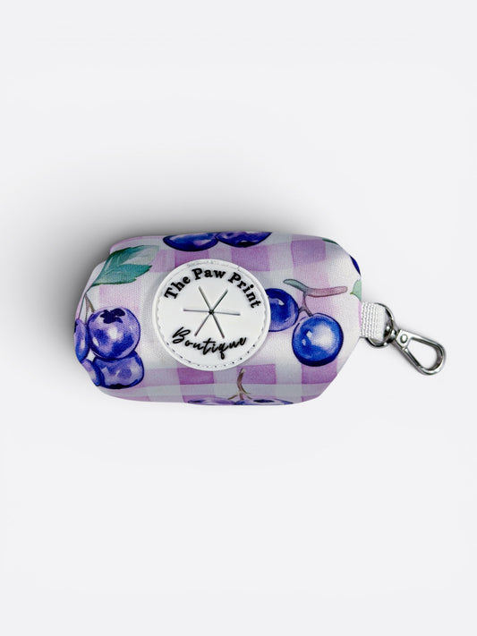 Blueberry Gingham Poo Bag Holder