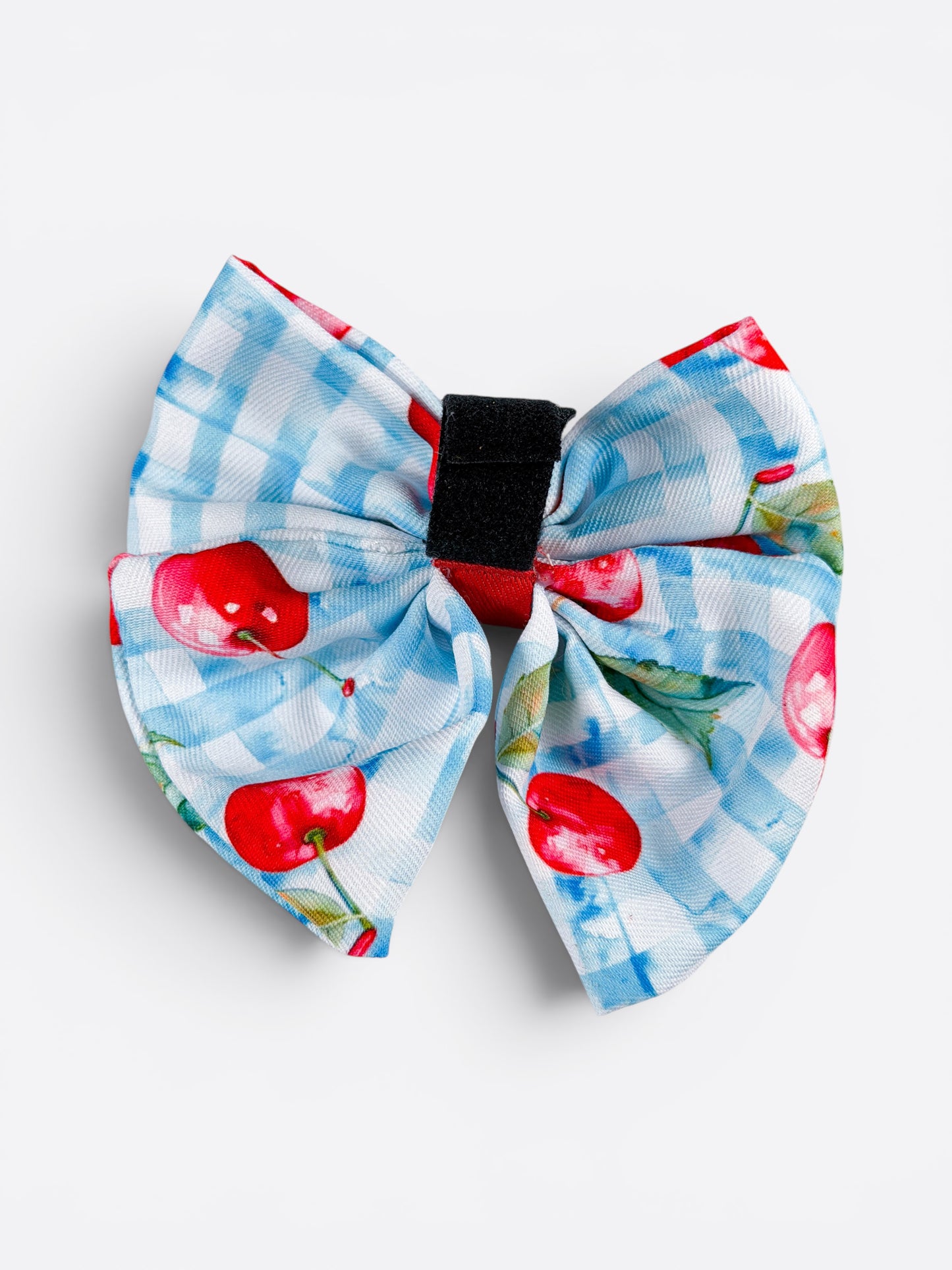 Cherry Gingham Bow Tie