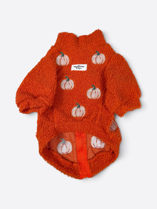The Embroidered Pumpkins Teddy Fleece