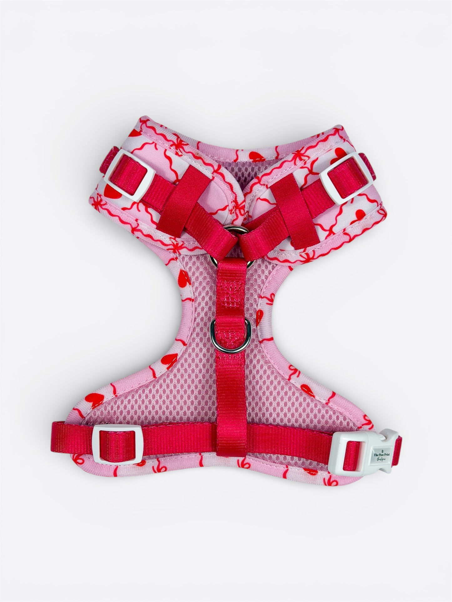 Pink Chequered Hearts Adjustable Harness