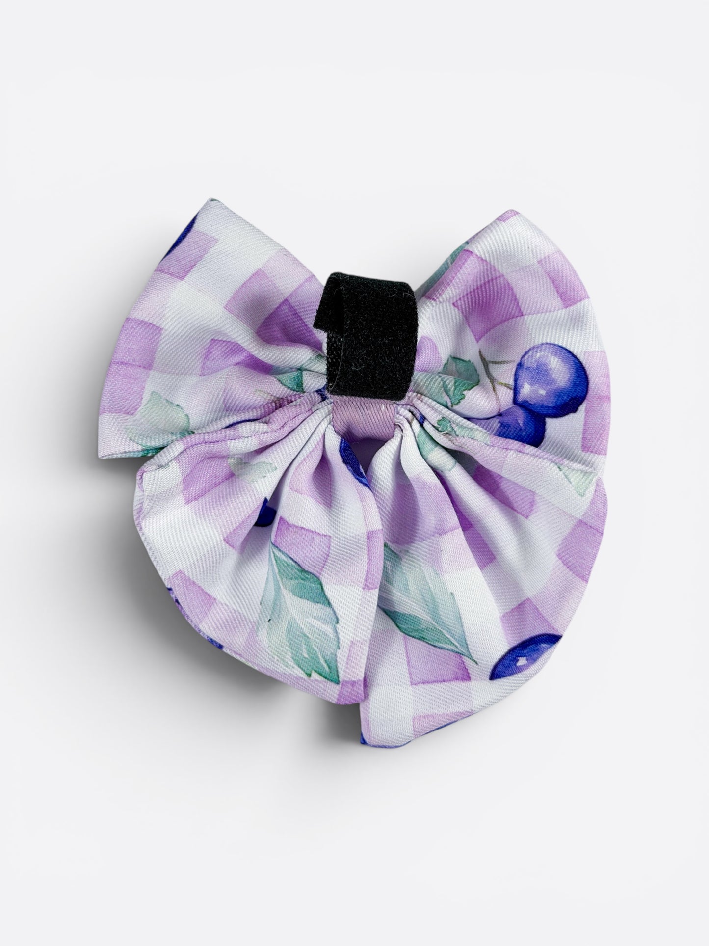 Blueberry Gingham Bow Tie