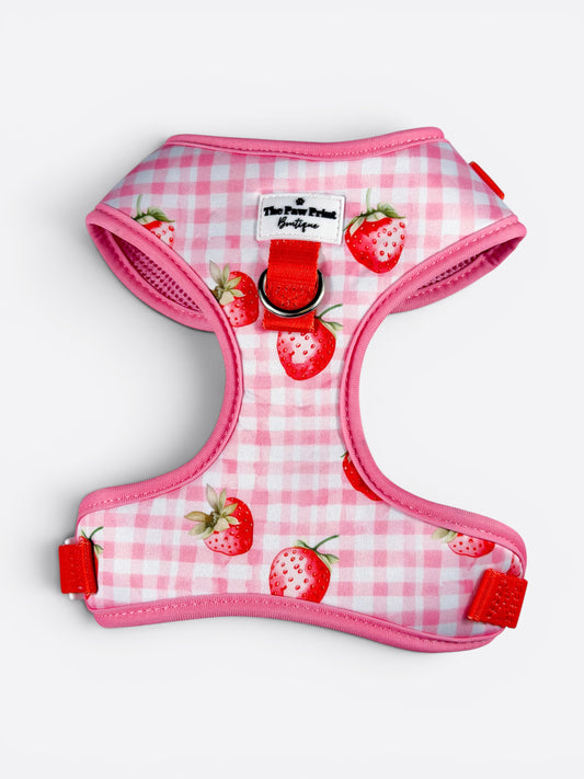 Strawberry Gingham Adjustable Harness