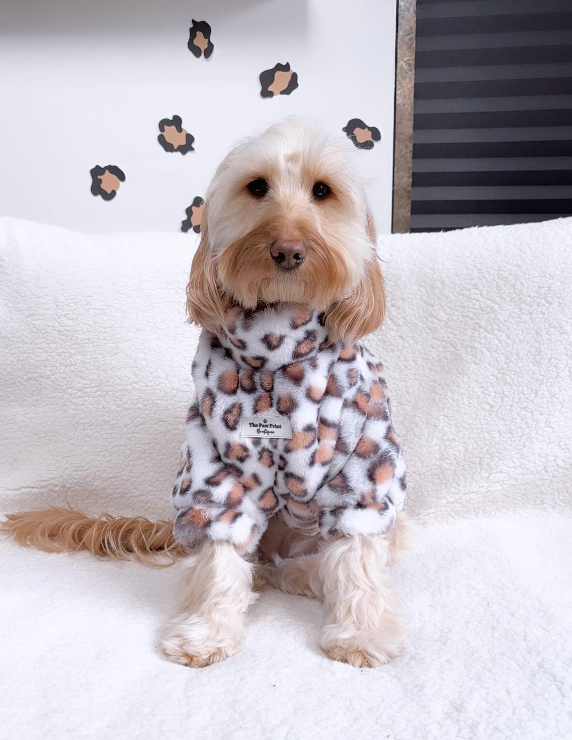 The Leopard Print (Orange & White) Fluffy & Fabulous Fleece