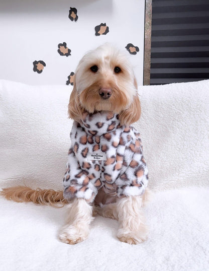 The Leopard Print (Orange & White) Fluffy & Fabulous Fleece