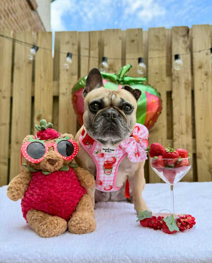 Strawberry Gingham Bow Tie