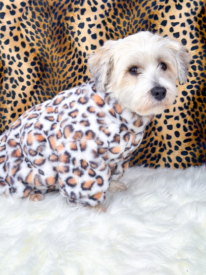 The Leopard Print (Orange & White) Fluffy & Fabulous Fleece