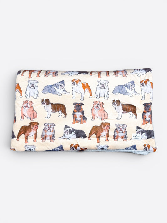 Bulldog Dog Blanket